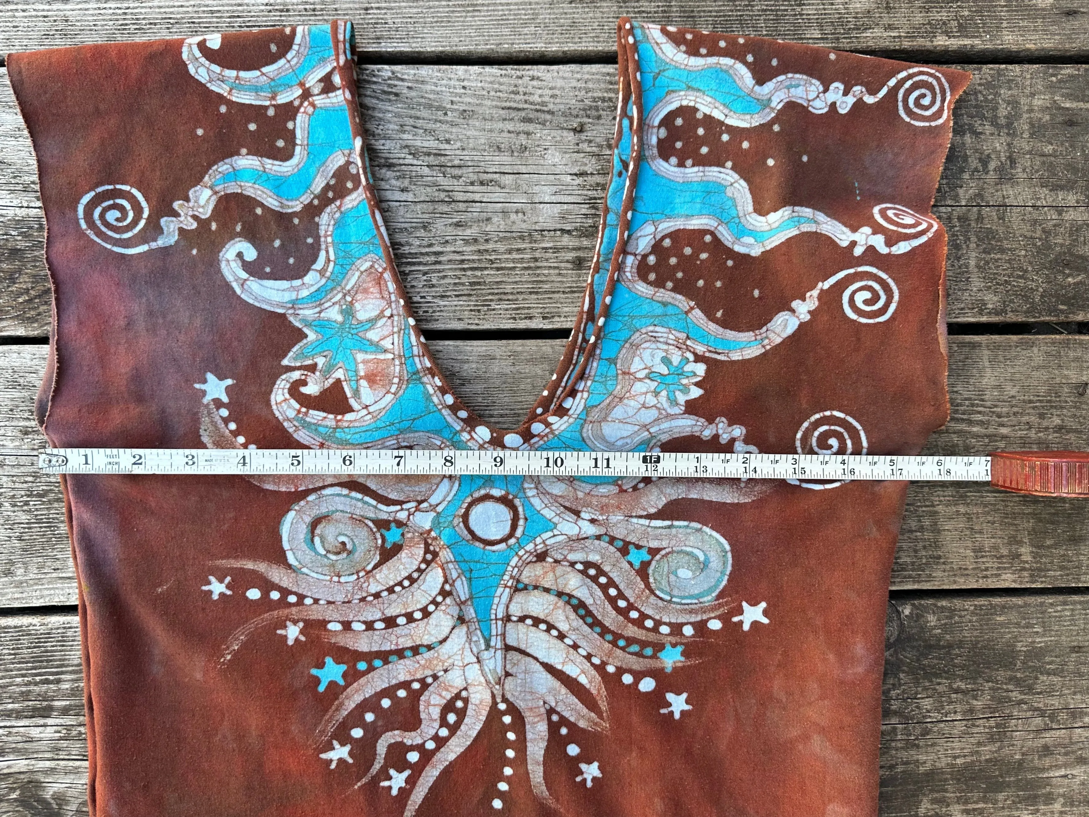 Red Cosmic Tribal Batik Tube Dress