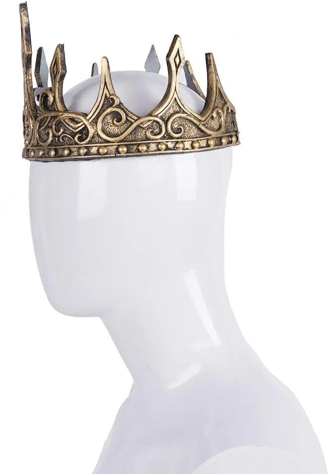 Regal King's Crown,Adjustable Royal Crown Prince Tiara,Medieval King Costume Accessories for Adult