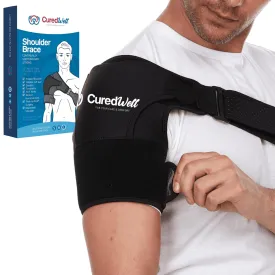 Shoulder Brace for Women & Men  Shoulder Compression Sleeve for Rotator Cuff Relief  Left/Right Support Brace with Pocket for Hot/Cold Pack  Adjustable Sling, Large