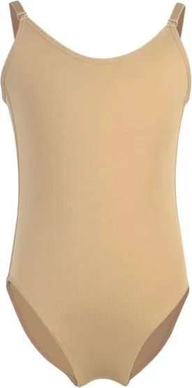 Soudittur Girls Ballet Dance Leotards for Gymnastics Nude Seamless Camisole Undergarment with Adjustable Straps