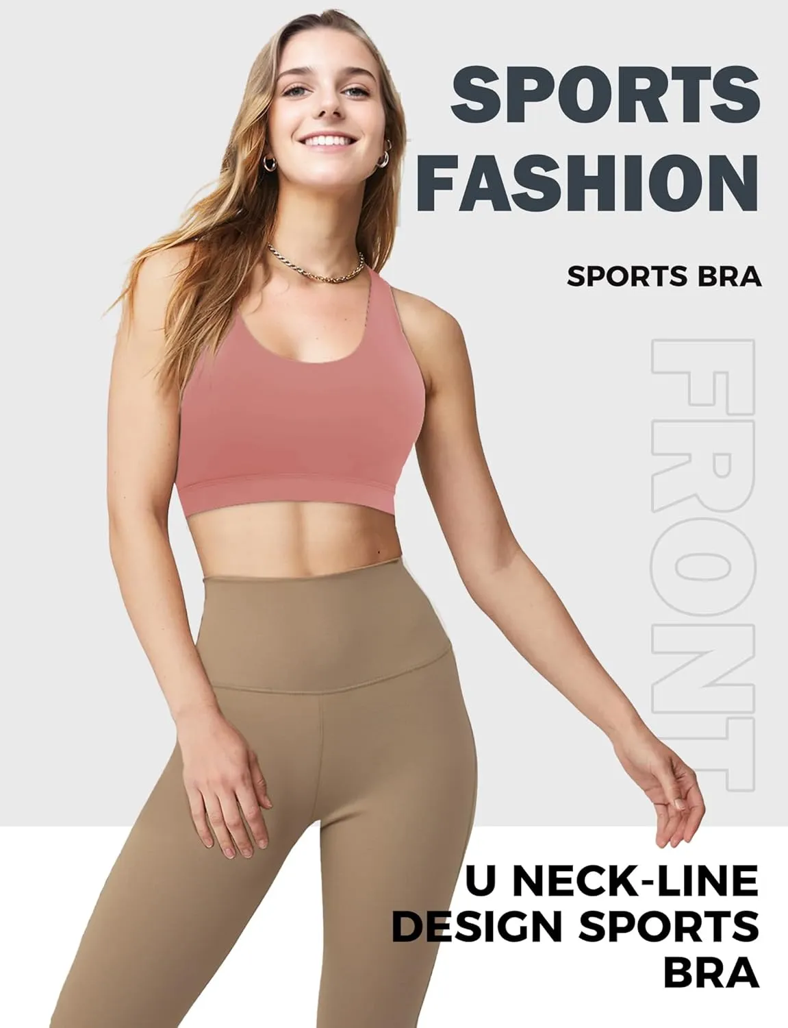 Sports Bras for Women, High Support Criss Cross Back Bras for Large Bust, High Impact Strappy Yoga Workout Bra