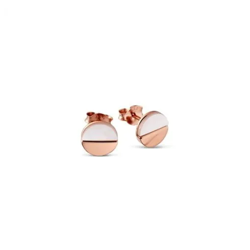Sterling Silver Studs - Mother of Pearl Disc