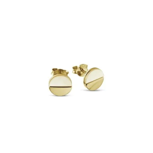 Sterling Silver Studs - Mother of Pearl Disc
