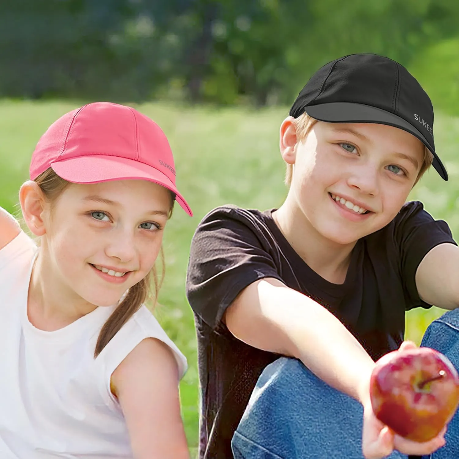 Sukeen Kids Sun Hats for Girls Boys Quick Drying Baseball Cap Lightweight Sun Protection Hat for Outdoor Activity