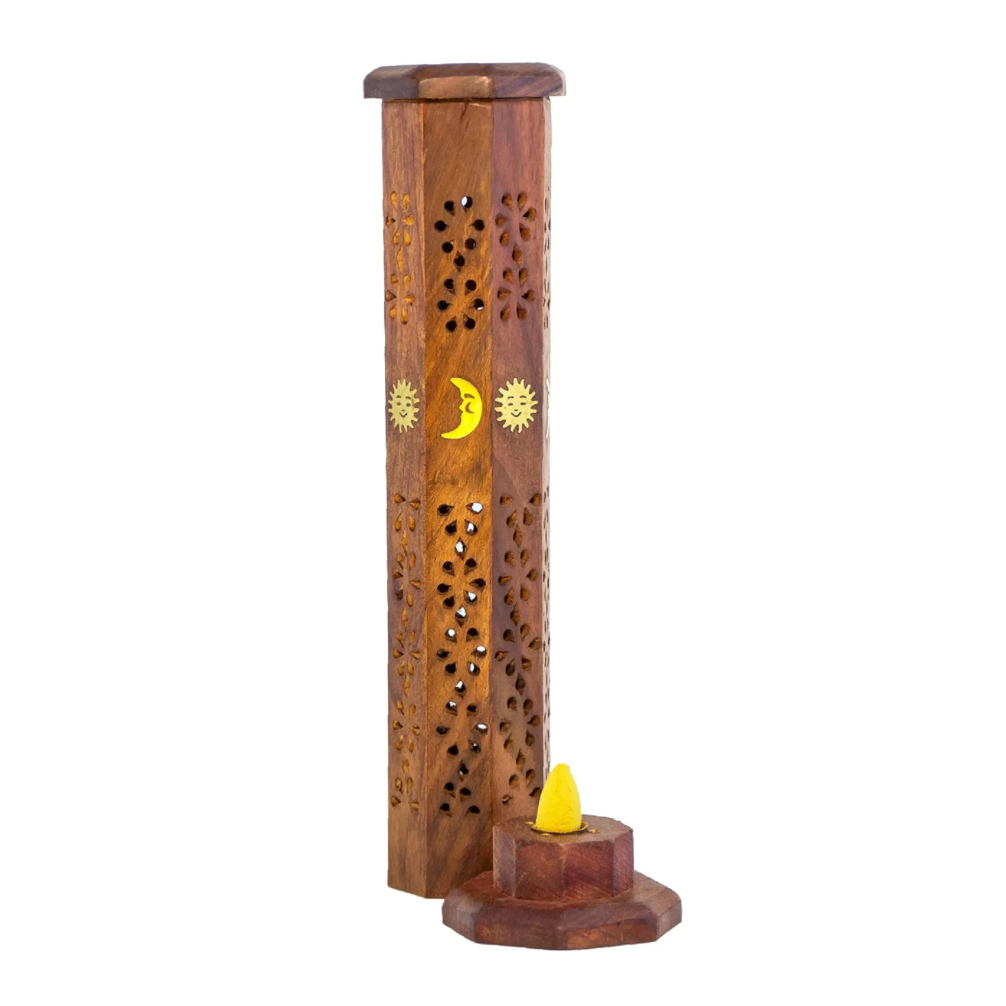 Sun and Moon Vertical Box Incense Burner