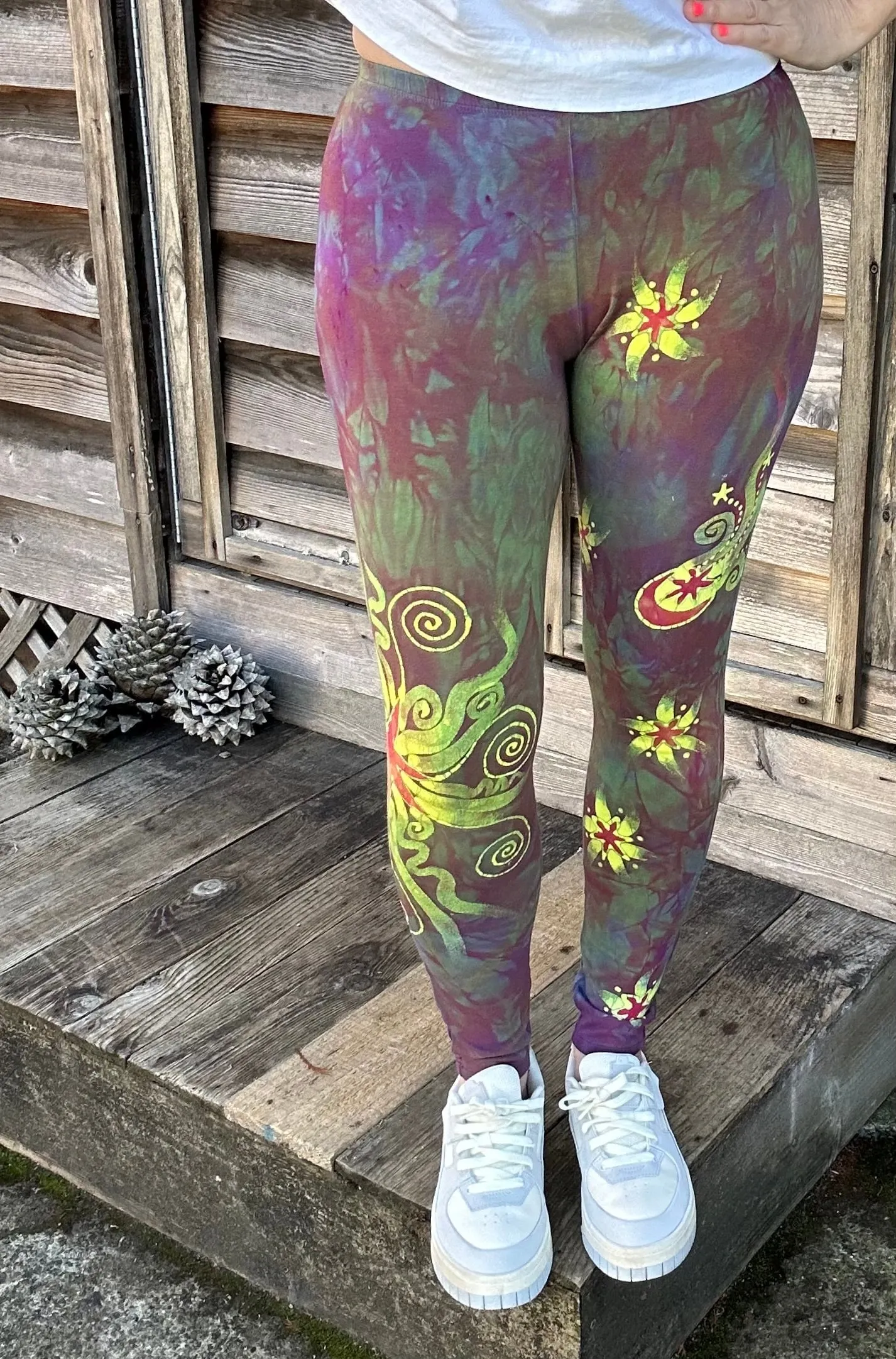 Sunrise Moon and Stars Batik Leggings