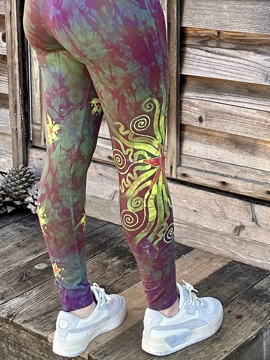 Sunrise Moon and Stars Batik Leggings