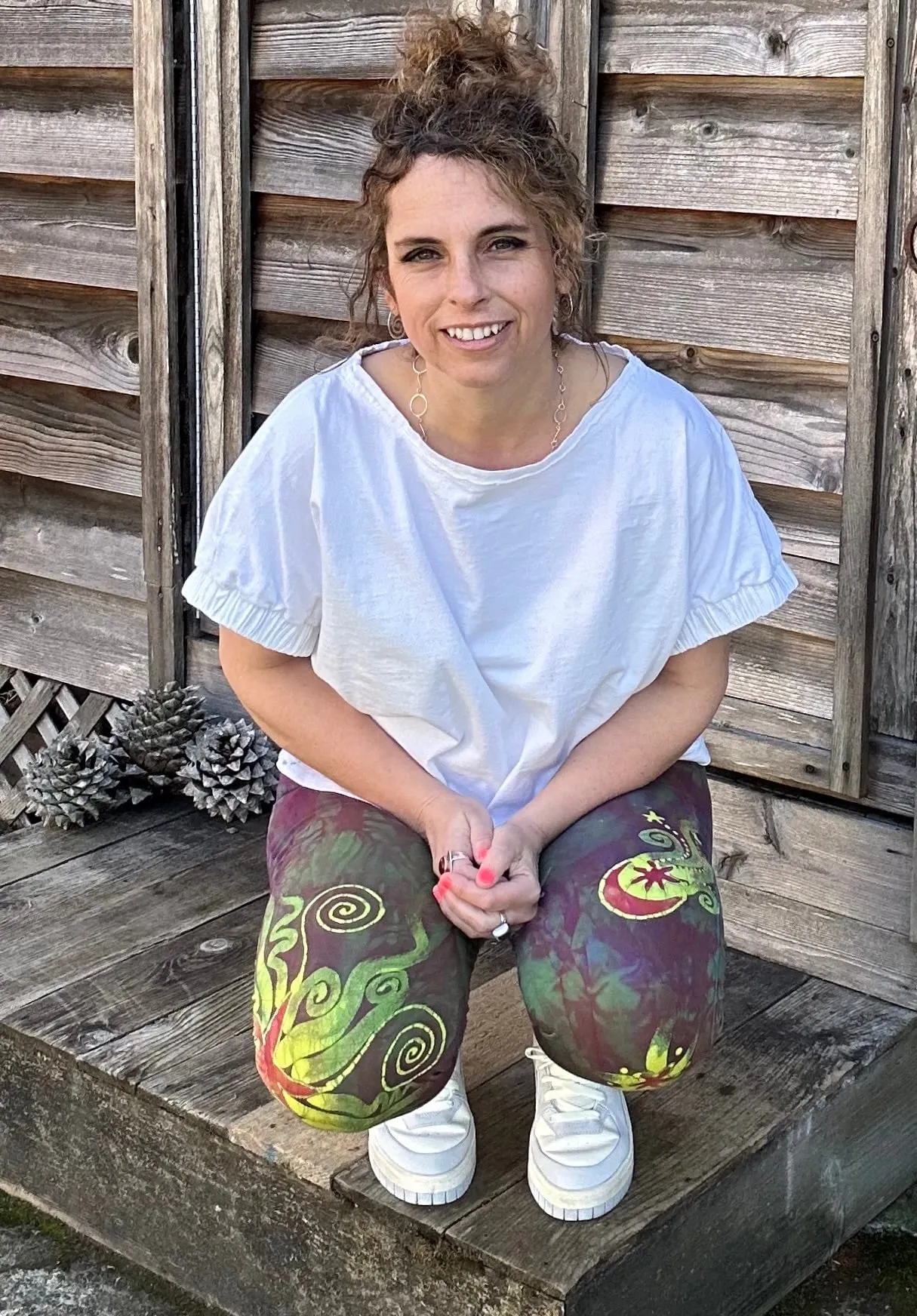 Sunrise Moon and Stars Batik Leggings