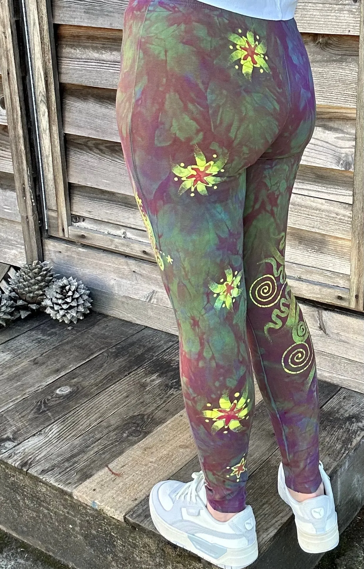 Sunrise Moon and Stars Batik Leggings