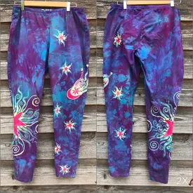 Sunrise Moon and Stars Batik Yoga Leggings