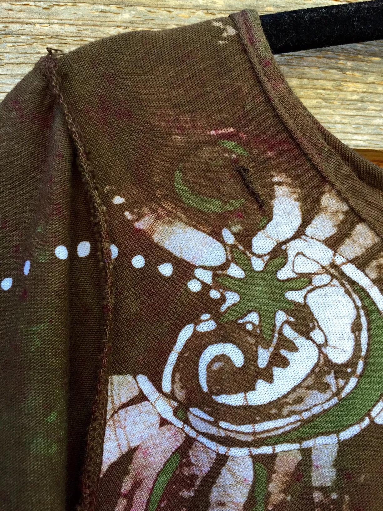 Sweet Shrooms Long Sleeve Batik Dress - Slight Imperfection