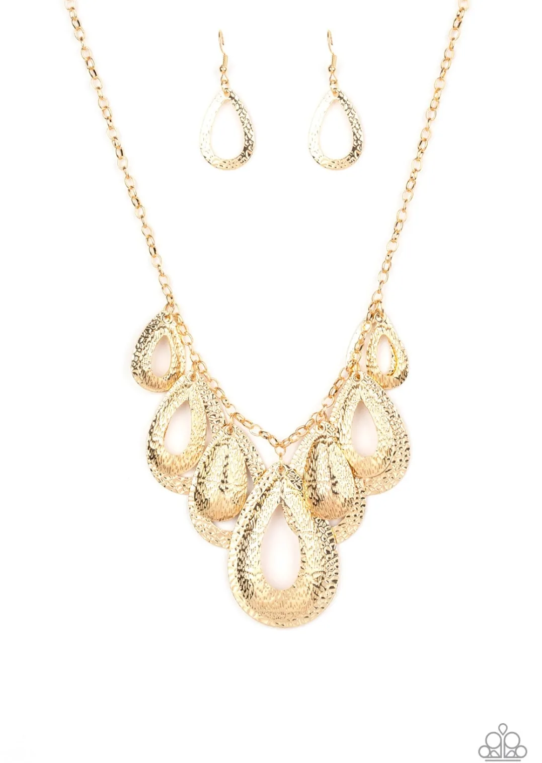 Teardrop Tempest Gold Necklace - Paparazzi Accessories