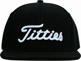 Tittiess Golf Hats Flat Bill for Men Women,Funny Titties Golf Gifts Baseball Cap for Adults Humor