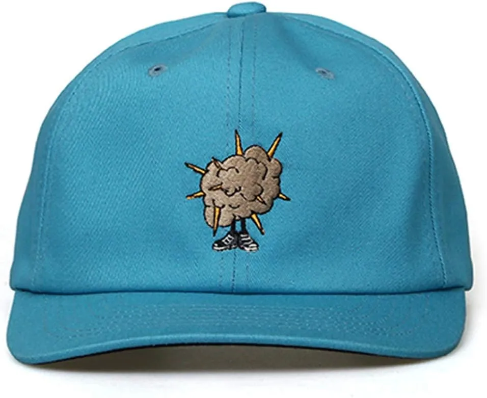 UNDERCONTROL Cartoon Bomb Patch Soft Snapback Flat Brim Size Adjustable Trucker Dad Cap Unisex UV Protect Baseball Hat Korea