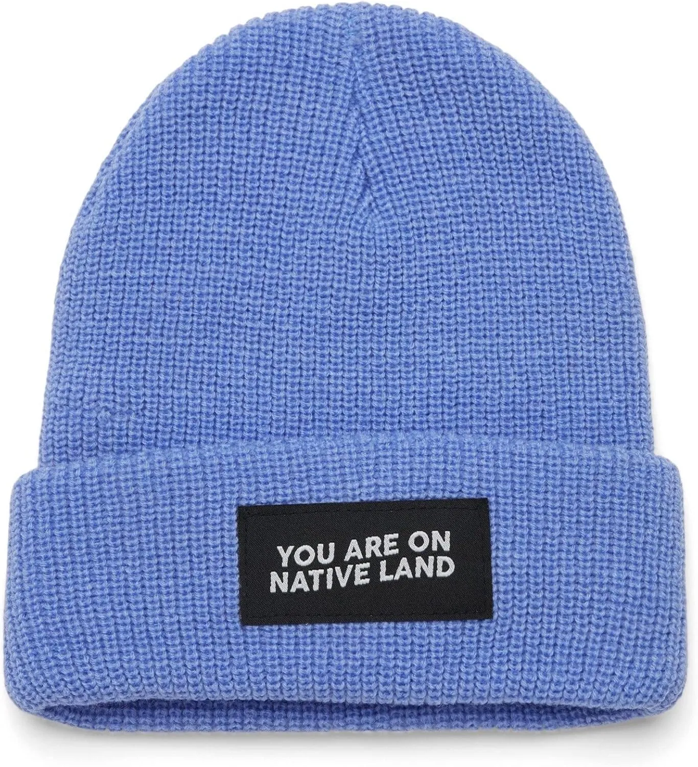 Urban Native Era Unisex Adult You are On Native Land' Ribbed Beanie