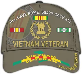 Vietnam Veteran Hats for Men All Gave Some Veterans Cap Proud US Veteran Dad Patriotic Hats Military Cap Gifts Vietnam Vets
