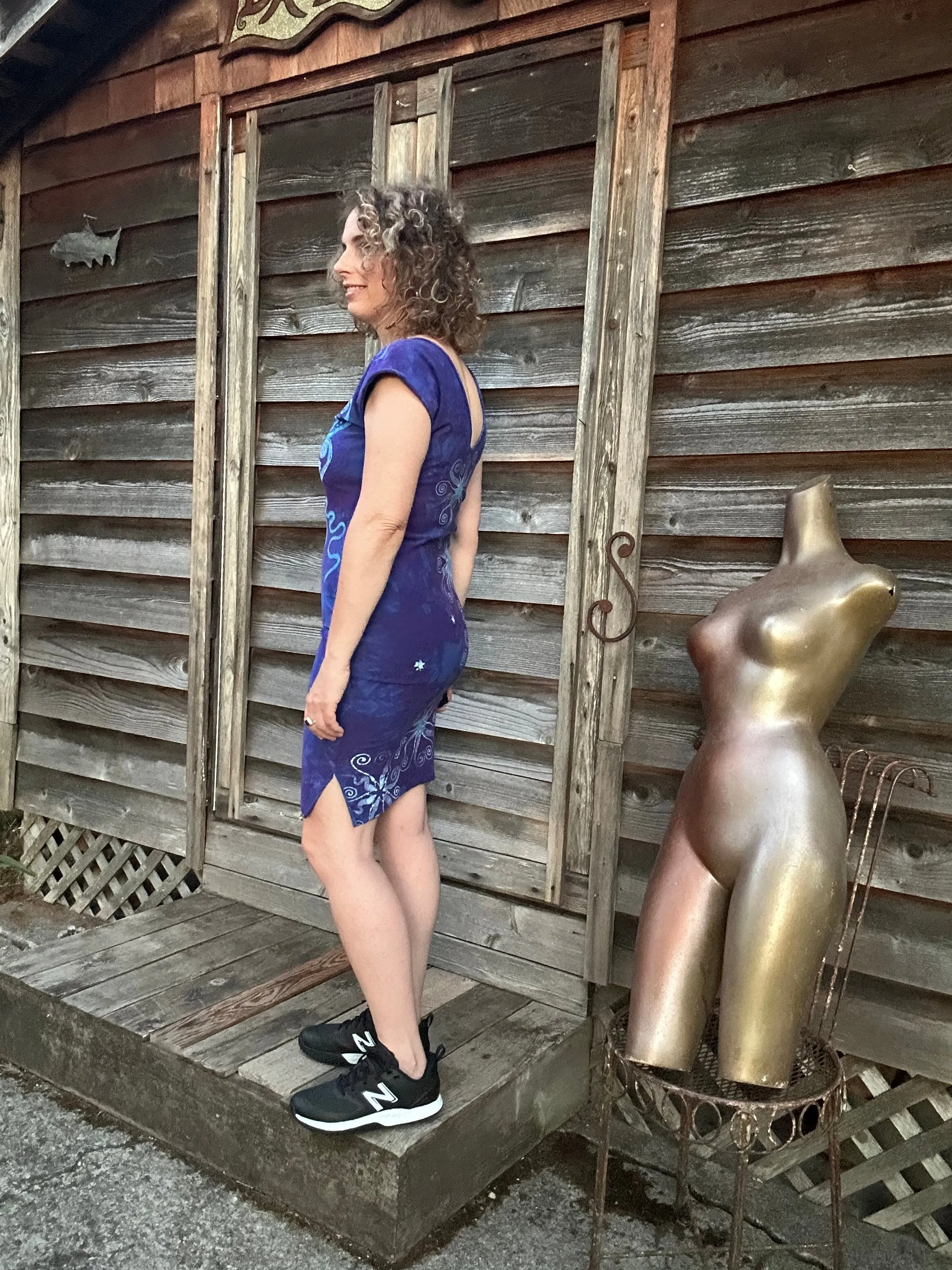 Wisteria Bliss Tribal Stretchy Tube Batik Dress