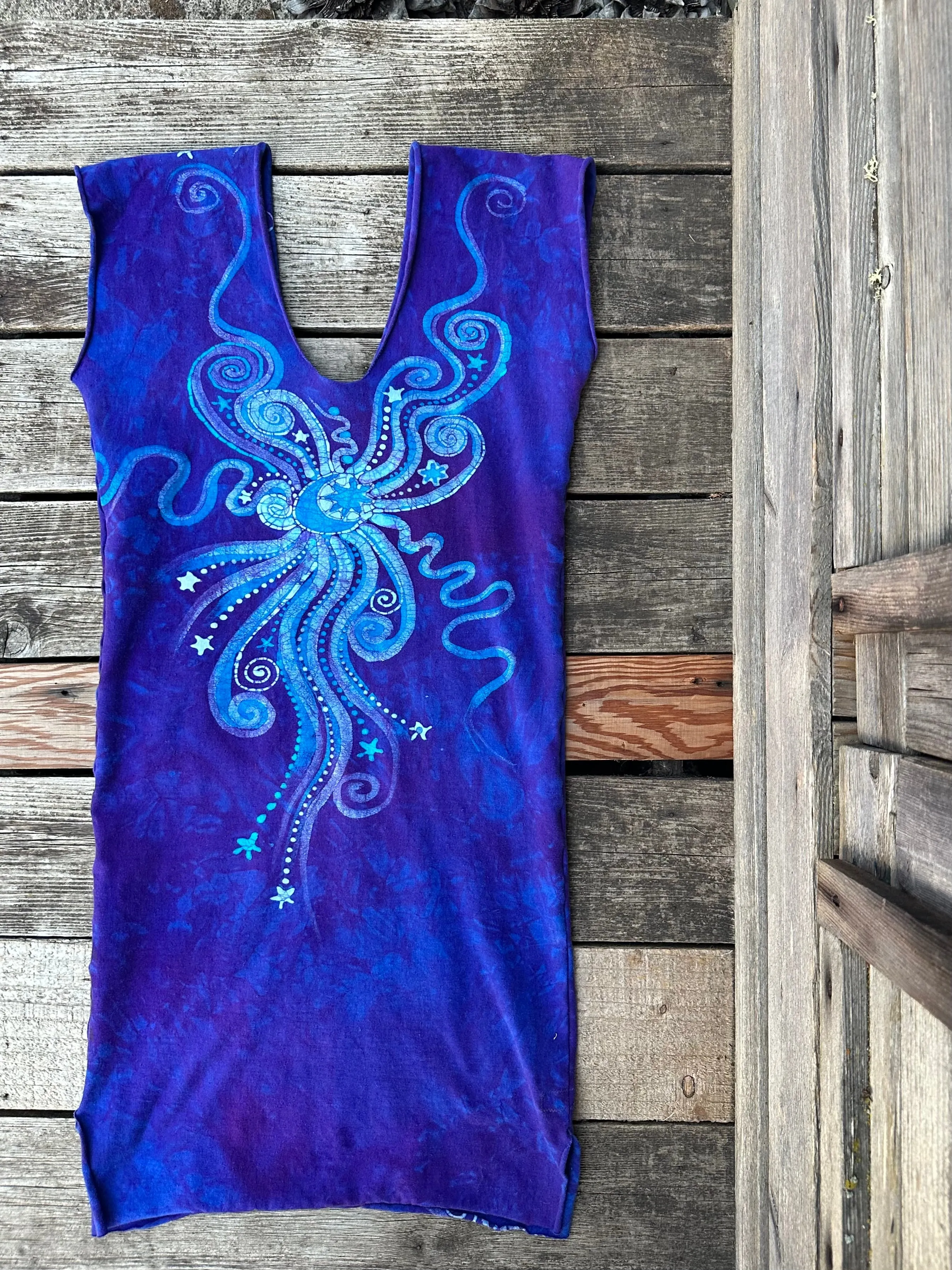 Wisteria Bliss Tribal Stretchy Tube Batik Dress