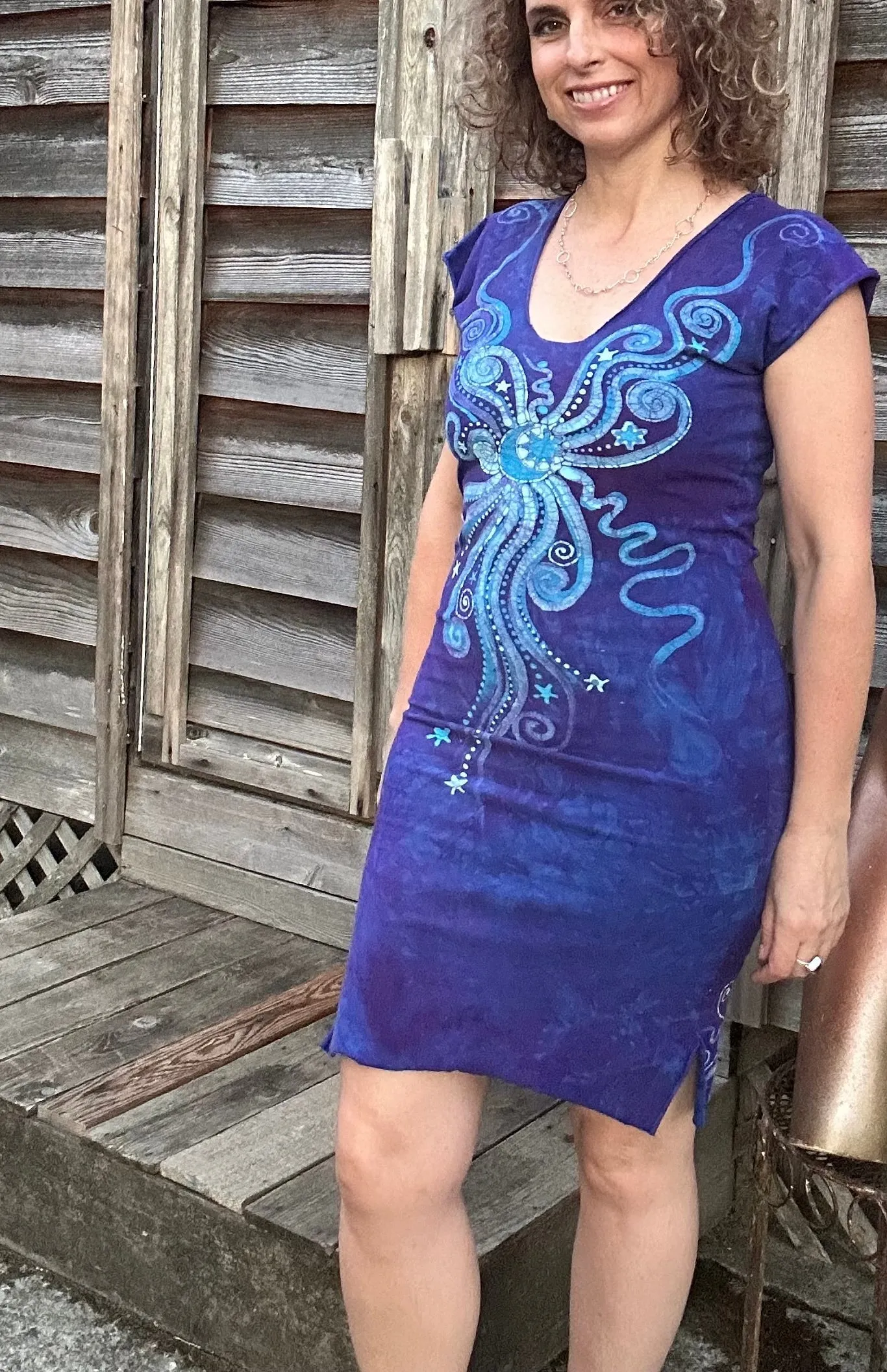 Wisteria Bliss Tribal Stretchy Tube Batik Dress