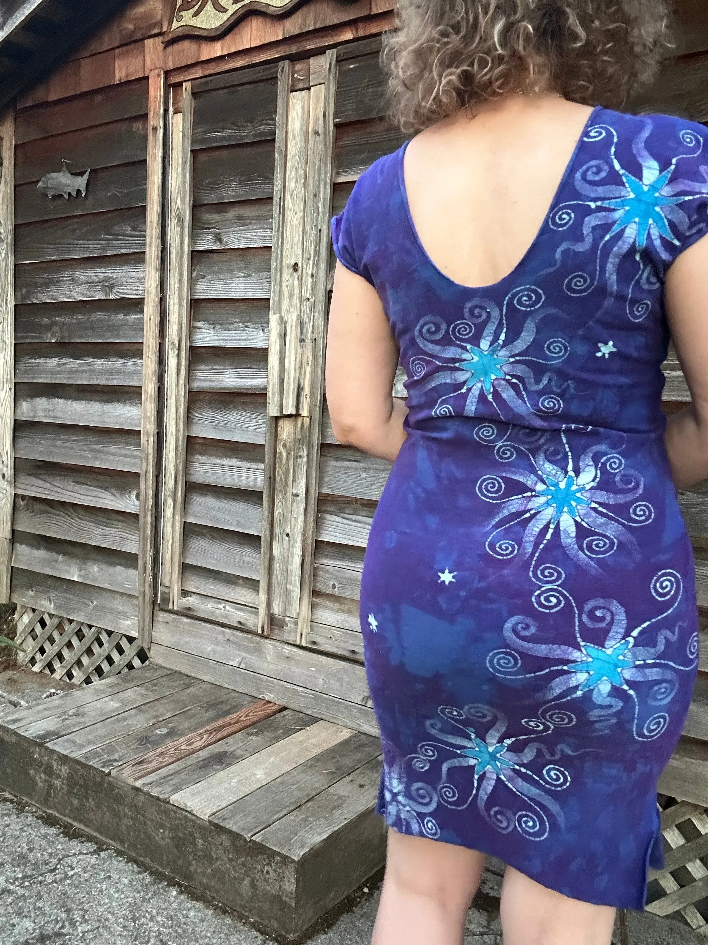 Wisteria Bliss Tribal Stretchy Tube Batik Dress