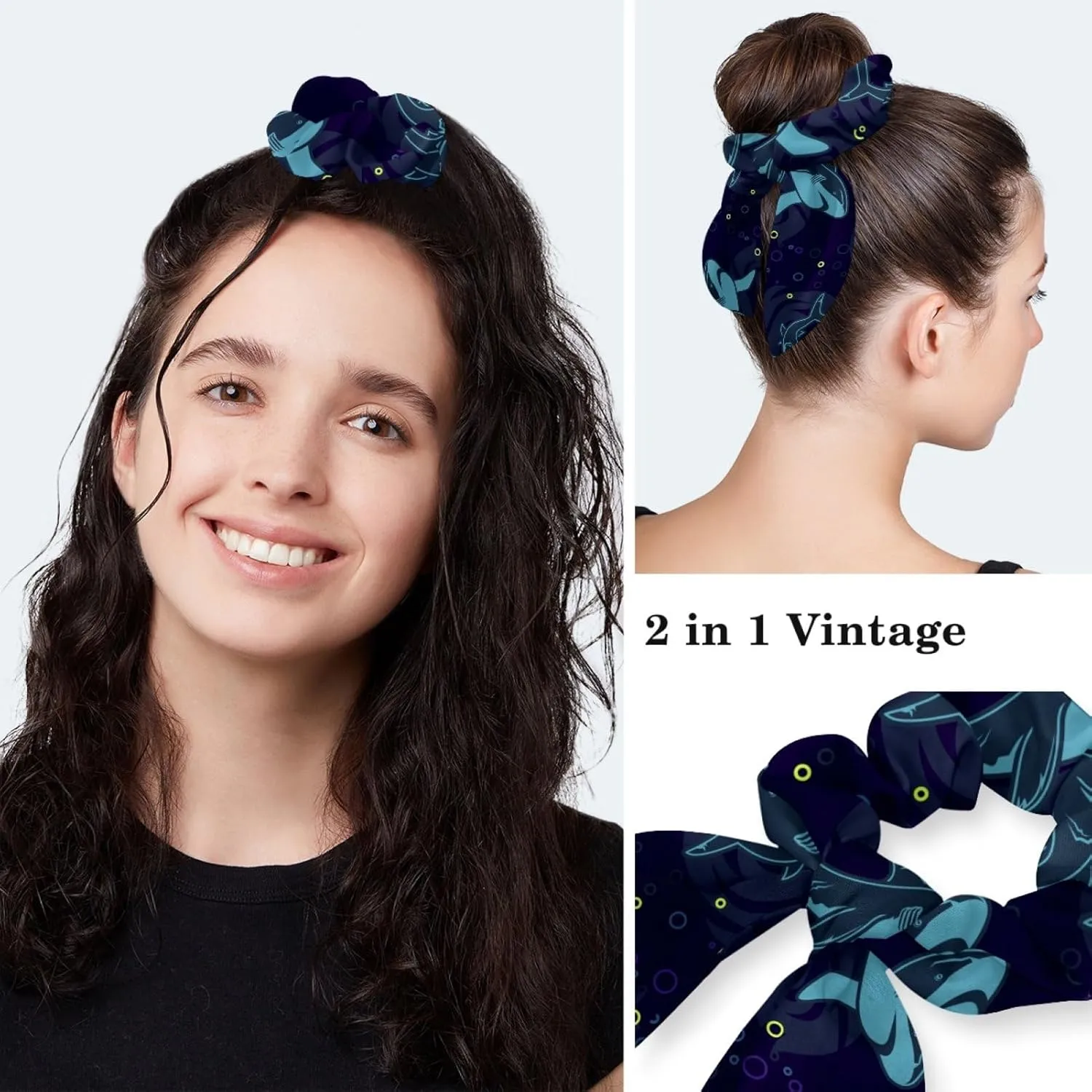 Women's Working Caps with Bow Scrunchies Cute Dog Paws Pattern Lace-Up Hat Unisex Hair Covers One Size