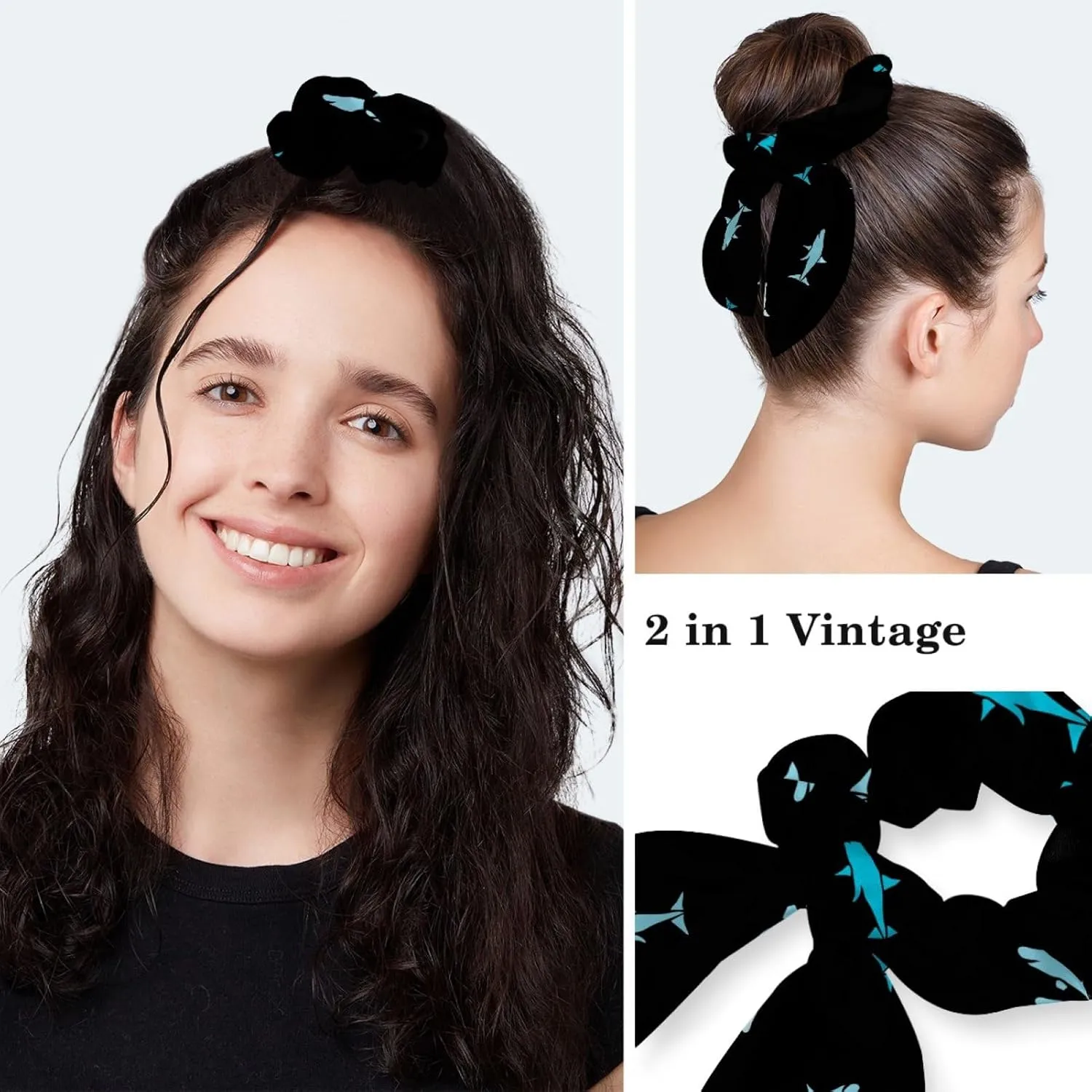 Women's Working Caps with Bow Scrunchies Cute Dog Paws Pattern Lace-Up Hat Unisex Hair Covers One Size