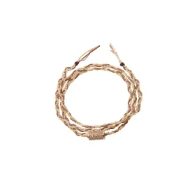 Woven Gold String and Gold Bracelet